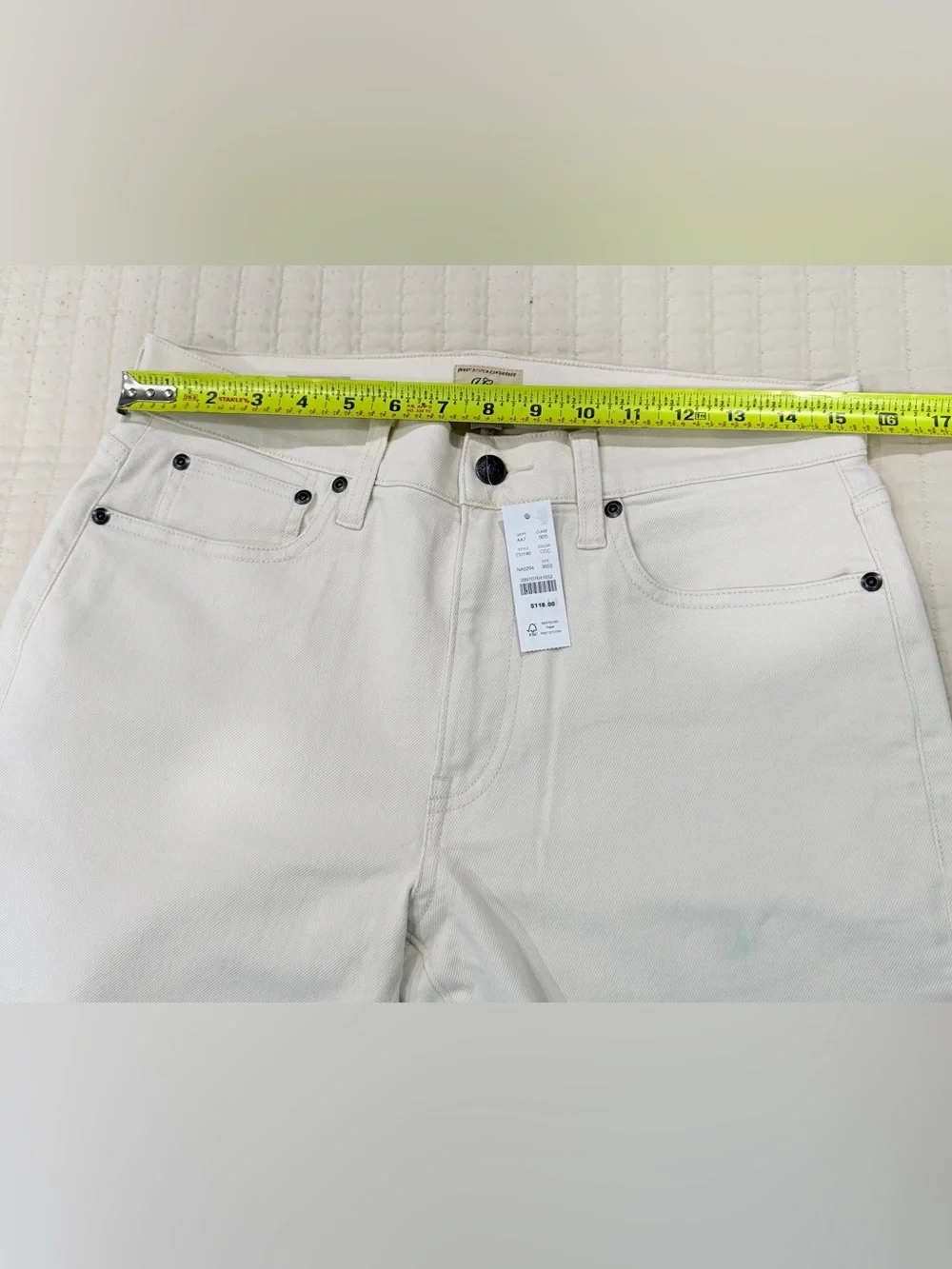 J. Crew Men's Straight Jeans in Cream